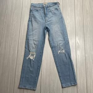 Madewell Women's Light Wash Blue The Perfect Vintage Straight Jeans Size 27